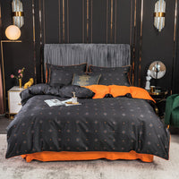 HKM-643795 Long-staple Cotton 4-Piece Double Bed Set for 1.8m Bed, Multiple Colors Available