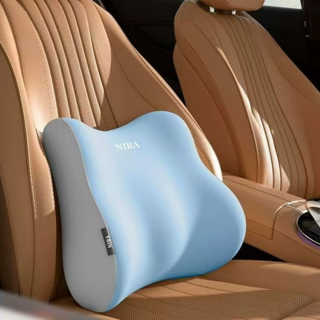 KTX-643859 Solid Color Memory Foam Waist Support Cushion - Available in Black, Dark Gray, Pink, and Blue