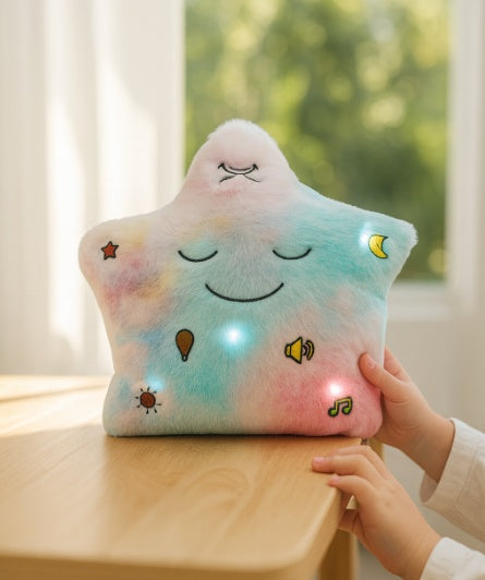 HKM-643923 Interactive Quran & Dua Pillow for Kids with LED Lights and Nasheeds