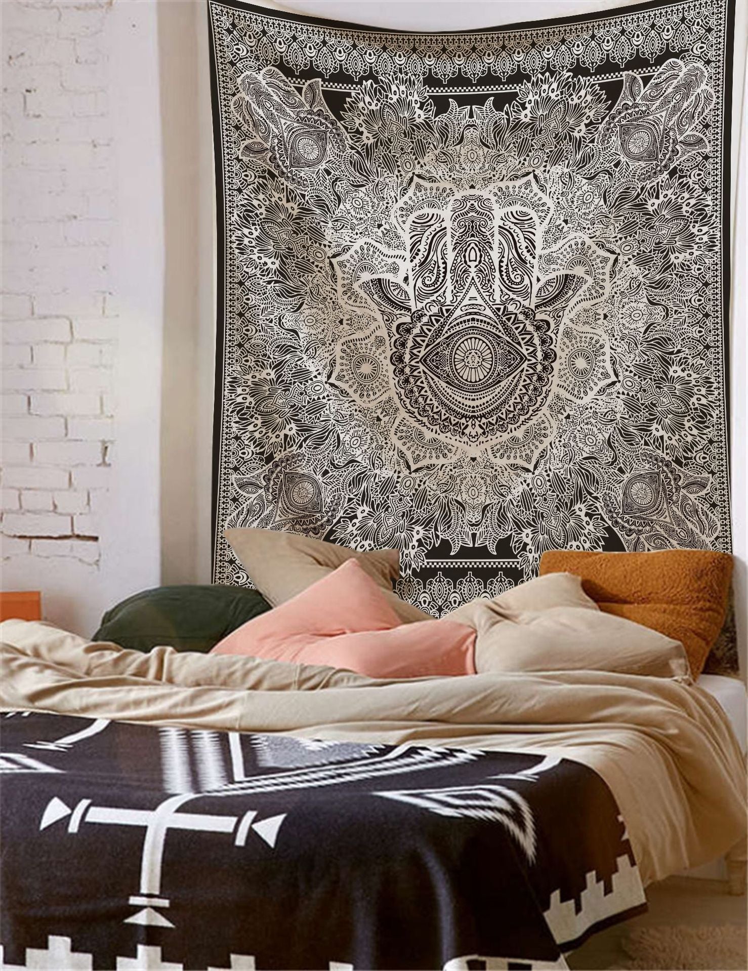 HKM-644115 Rectangular Plush Tapestry for Wall Decoration in Living Room, Bedroom, Study, and More