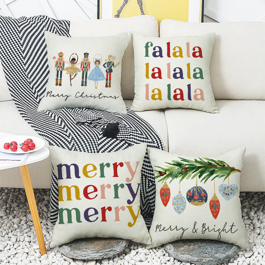 HKM-644243 Christmas Winter Cartoon Soldier Pillow Cover - 45x45cm, Various Patterns