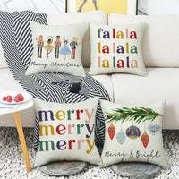 HKM-644243 Christmas Winter Cartoon Soldier Pillow Cover - 45x45cm, Various Patterns