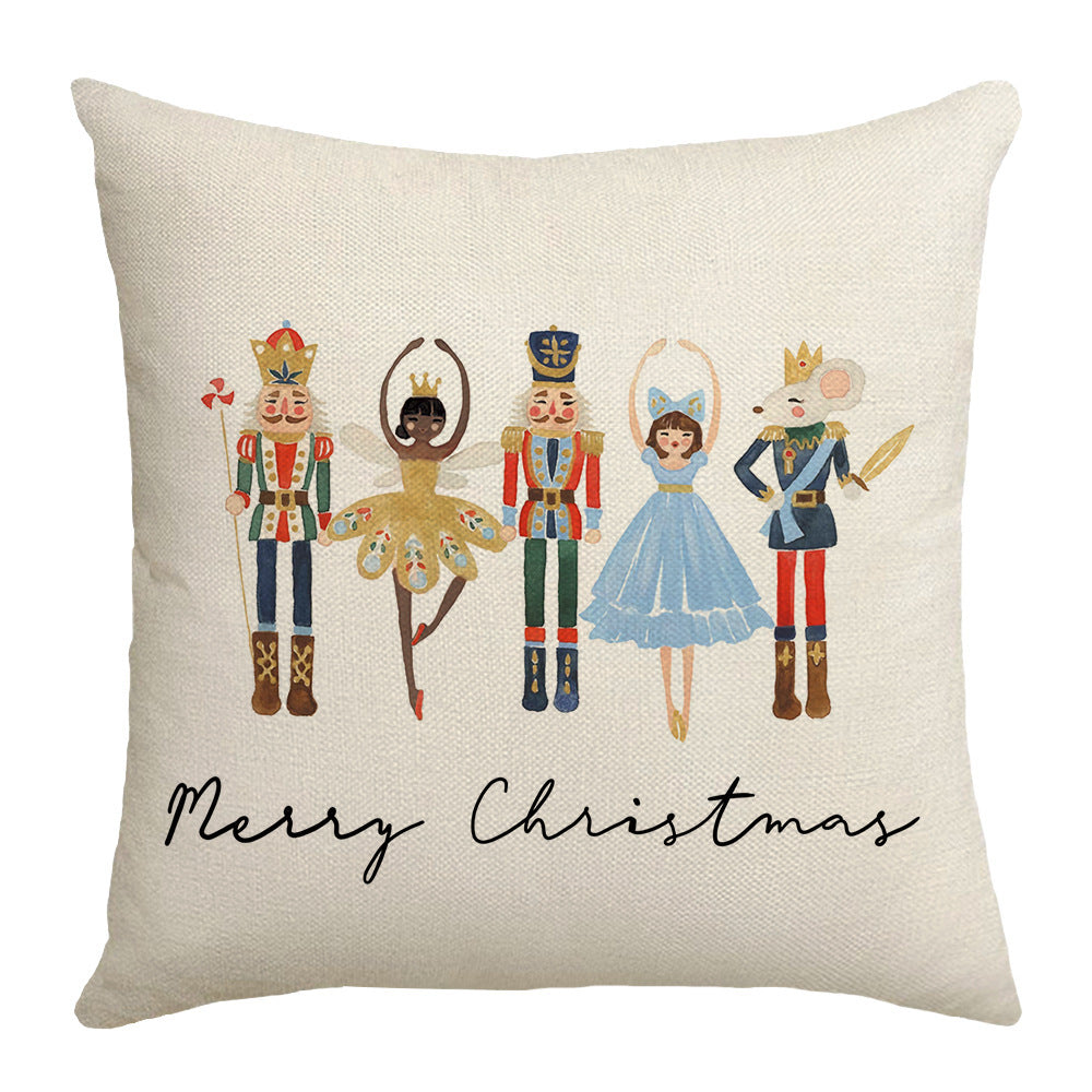 HKM-644243 Christmas Winter Cartoon Soldier Pillow Cover - 45x45cm, Various Patterns