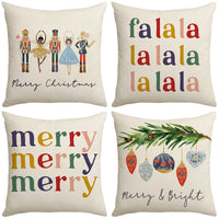 HKM-644243 Christmas Winter Cartoon Soldier Pillow Cover - 45x45cm, Various Patterns