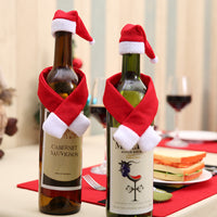 HKM-644563 Red Scarf and Hat Set for Christmas Celebrations, Non-Woven Fabric, 11x11cm
