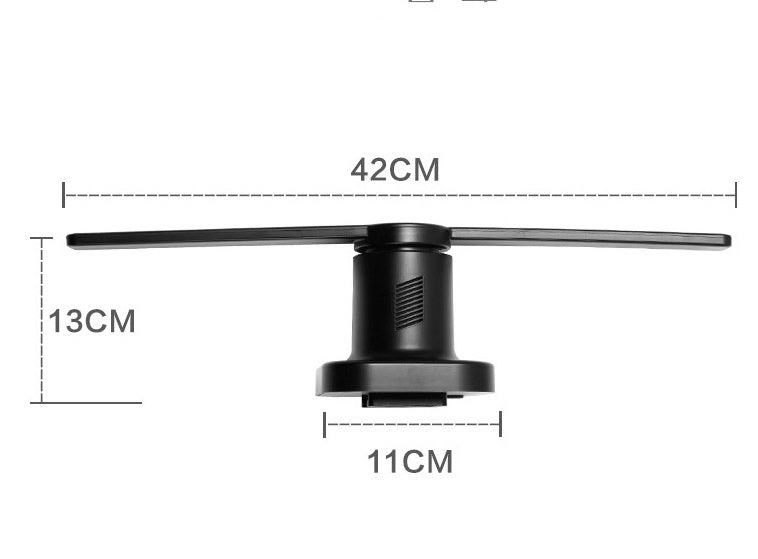 HKM-644819 3D Holographic Projector Display Fan with Customizable Content and Loop Playback