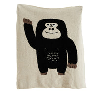 HKM-645075 Cartoon Anime Knitted Velvet Pillowcase - Black Big Face and Dark Color Options