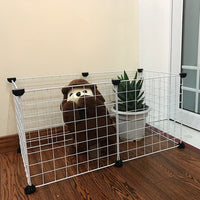 HKM-645139 Folding Iron Isolation Door Rabbit Cage - Suitable for All Pet Types