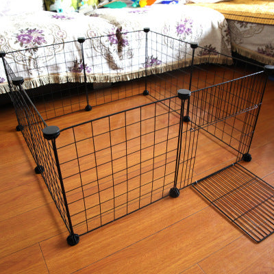 HKM-645139 Folding Iron Isolation Door Rabbit Cage - Suitable for All Pet Types