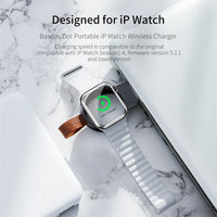 HKM-645139 Magnetic Wireless Charger for Apple Watch Series 4/3/2/1 - Fast USB Charging, Aluminum Alloy & Silicone Design