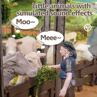 HKM-645203 DIY Farm House Animal Action Figure Play Set with Tractors and Farm Truck