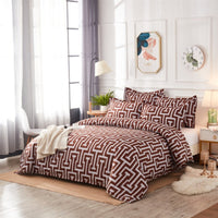 HKM-645267 Scandinavian Style Geometric 3D Three-Piece Duvet Cover Set in Various Colors
