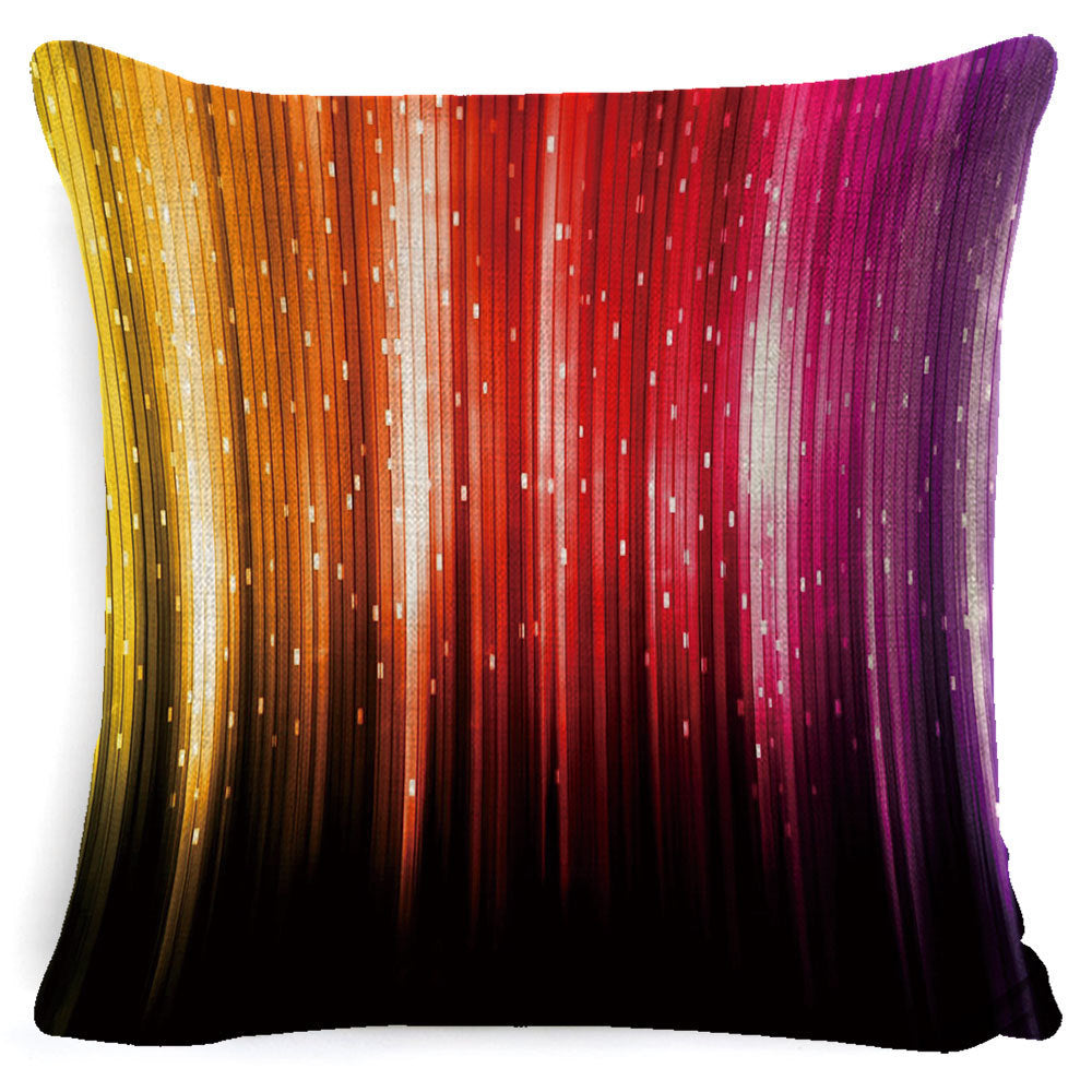 HKM-645331 Colorful Cotton and Linen Pillowcase with Fashion Printing - 45x45cm
