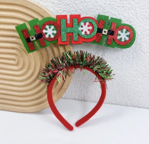 HKM-645395 Christmas Themed Headbands with Snowflakes and Antlers for Festive Celebration