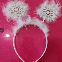 HKM-645395 Christmas Themed Headbands with Snowflakes and Antlers for Festive Celebration