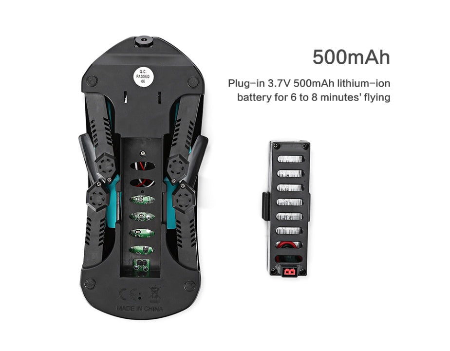 HKM-645459 Compact Foldable Drone with 720P WiFi Camera and Altitude Hold Function
