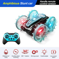 HKM-645523 Gesture Sensor Amphibious RC Stunt Car with Light-Up Wheels and Remote Control, 50m Range, Indoor/Outdoor Use