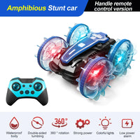 HKM-645523 Gesture Sensor Amphibious RC Stunt Car with Light-Up Wheels and Remote Control, 50m Range, Indoor/Outdoor Use