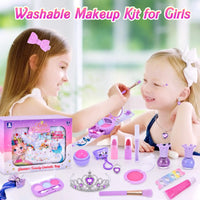 HKM-645779 Kids Sustainable Washable Princess Pretend Play Makeup Kit Mermaid Style for Ages 2 to 14+