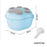 HKM-645779 Large Pet Food Storage Container with Airtight Lock and Moisture-Proof Design, Includes Food Scoop