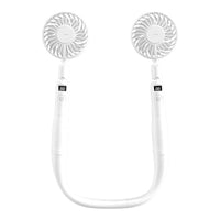 HKM-645779 Rechargeable Mini Desk Fan with Hand-Held and Hanging Neck Features, 2 Adjustable Speeds, Portable Design