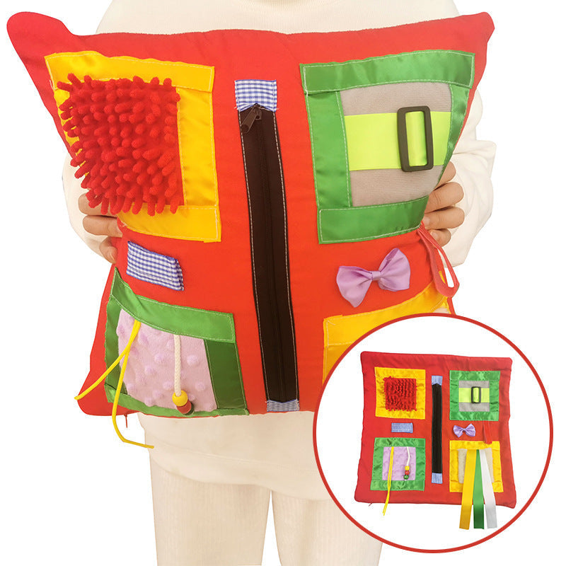 KTX-645779 Sensory Memory Pillow for Dementia Patients - Red, Green, Blue, 45cm Polyester Rehabilitation Aid