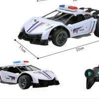 HKM-646099 1/16 Scale Remote Control Police Car - Electric Drift Stunt Toy for Indoor and Outdoor Fun