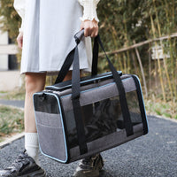 HKM-646291 Portable Oxford Pet Carrier for Dogs and Cats - Solid Color Options Available