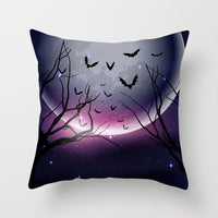 HKM-646483 Halloween-Themed Printed Throw Pillow Cushion Cover - 45x45cm, Various Designs Available