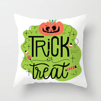 HKM-646483 Halloween-Themed Printed Throw Pillow Cushion Cover - 45x45cm, Various Designs Available