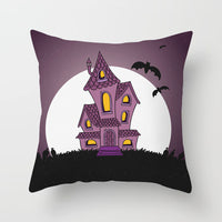 HKM-646483 Halloween-Themed Printed Throw Pillow Cushion Cover - 45x45cm, Various Designs Available