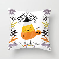 HKM-646483 Halloween-Themed Printed Throw Pillow Cushion Cover - 45x45cm, Various Designs Available