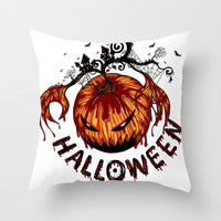 HKM-646483 Halloween-Themed Printed Throw Pillow Cushion Cover - 45x45cm, Various Designs Available