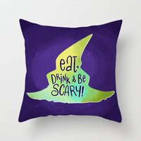 HKM-646483 Halloween-Themed Printed Throw Pillow Cushion Cover - 45x45cm, Various Designs Available