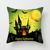 HKM-646483 Halloween-Themed Printed Throw Pillow Cushion Cover - 45x45cm, Various Designs Available