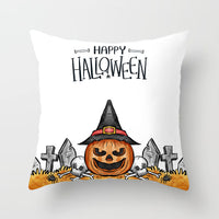 HKM-646483 Halloween-Themed Printed Throw Pillow Cushion Cover - 45x45cm, Various Designs Available