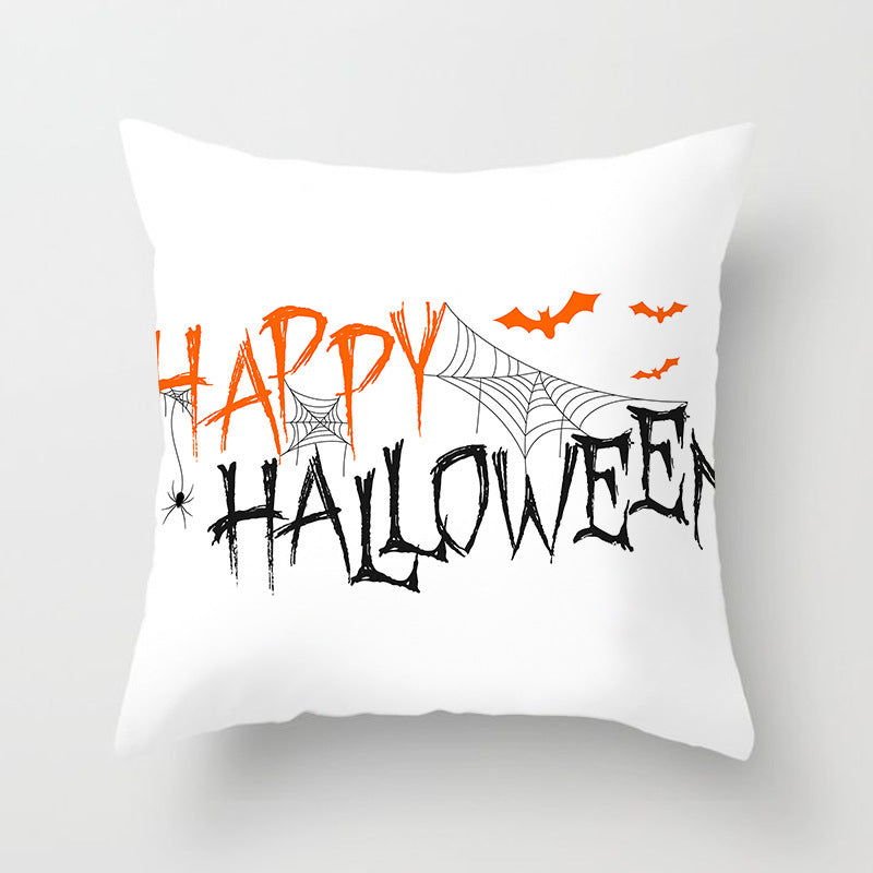 HKM-646483 Halloween-Themed Printed Throw Pillow Cushion Cover - 45x45cm, Various Designs Available