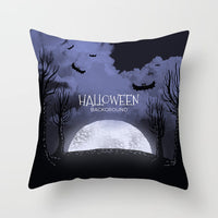 HKM-646483 Halloween-Themed Printed Throw Pillow Cushion Cover - 45x45cm, Various Designs Available