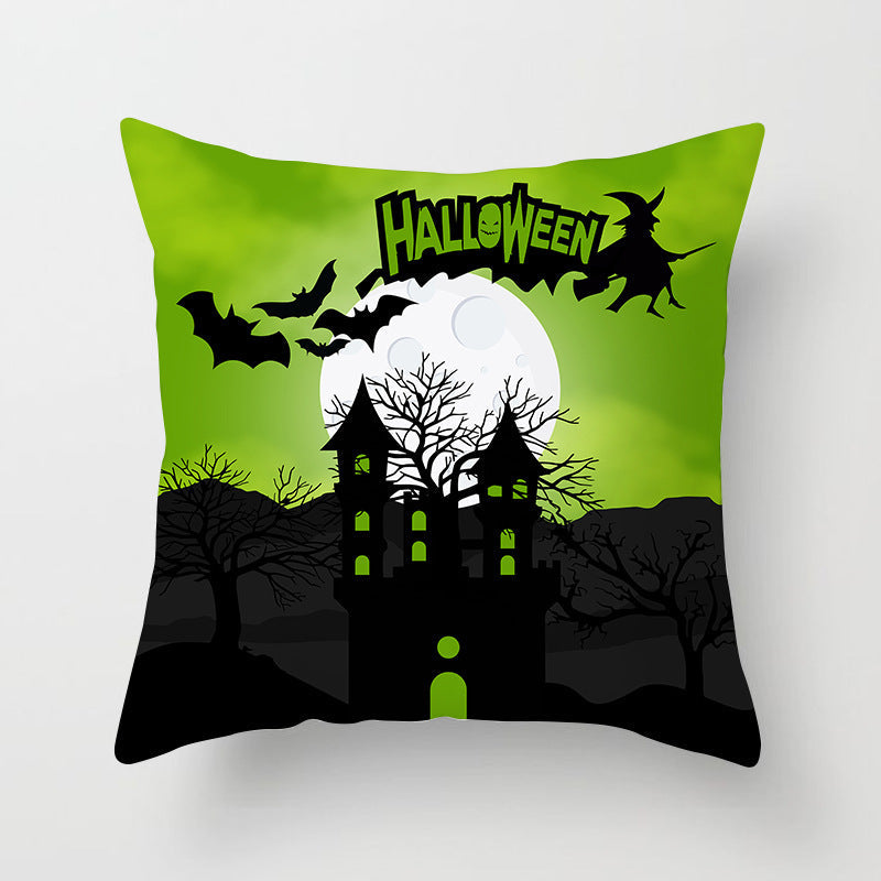 HKM-646483 Halloween-Themed Printed Throw Pillow Cushion Cover - 45x45cm, Various Designs Available