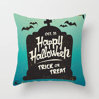 HKM-646483 Halloween-Themed Printed Throw Pillow Cushion Cover - 45x45cm, Various Designs Available