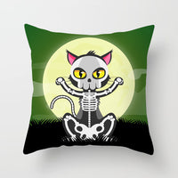 HKM-646483 Halloween-Themed Printed Throw Pillow Cushion Cover - 45x45cm, Various Designs Available