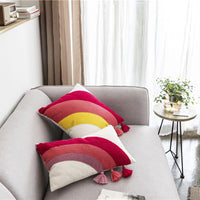 HKM-646547 Cotton Geometric Abstract Sofa Cushion Back Pillow for Living Room Chair