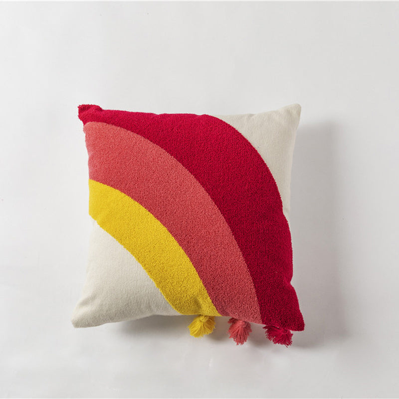 HKM-646547 Cotton Geometric Abstract Sofa Cushion Back Pillow for Living Room Chair
