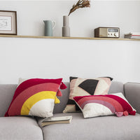 HKM-646547 Cotton Geometric Abstract Sofa Cushion Back Pillow for Living Room Chair