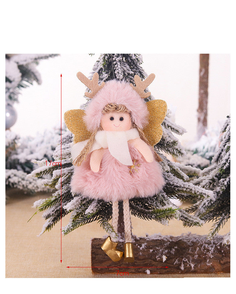 HKM-646547 Plush Christmas Antler Decor Ornaments with Big Eyes – 17cm, Unisex, Adorable Holiday Touch