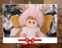 HKM-646547 Plush Christmas Antler Decor Ornaments with Big Eyes – 17cm, Unisex, Adorable Holiday Touch