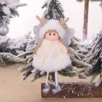 HKM-646547 Plush Christmas Antler Decor Ornaments with Big Eyes – 17cm, Unisex, Adorable Holiday Touch