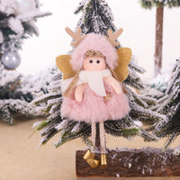 HKM-646547 Plush Christmas Antler Decor Ornaments with Big Eyes – 17cm, Unisex, Adorable Holiday Touch