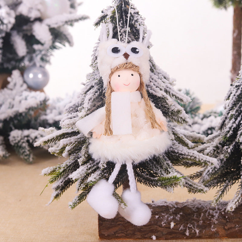HKM-646547 Plush Christmas Antler Decor Ornaments with Big Eyes – 17cm, Unisex, Adorable Holiday Touch