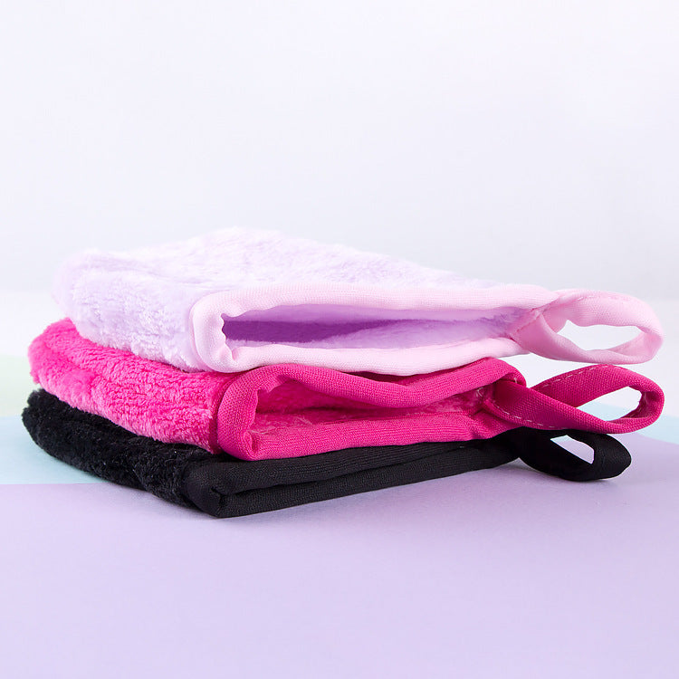 HKM-646675 Superfine Flannel Makeup Remover Gloves - Gentle Cleaning for Flawless Skin
